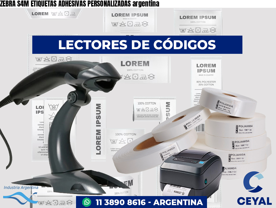 ZEBRA S4M ETIQUETAS ADHESIVAS PERSONALIZADAS argentina