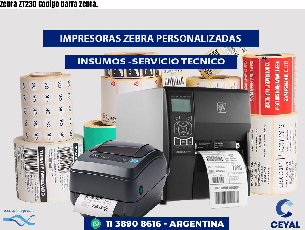 Zebra ZT230 Codigo barra zebra.