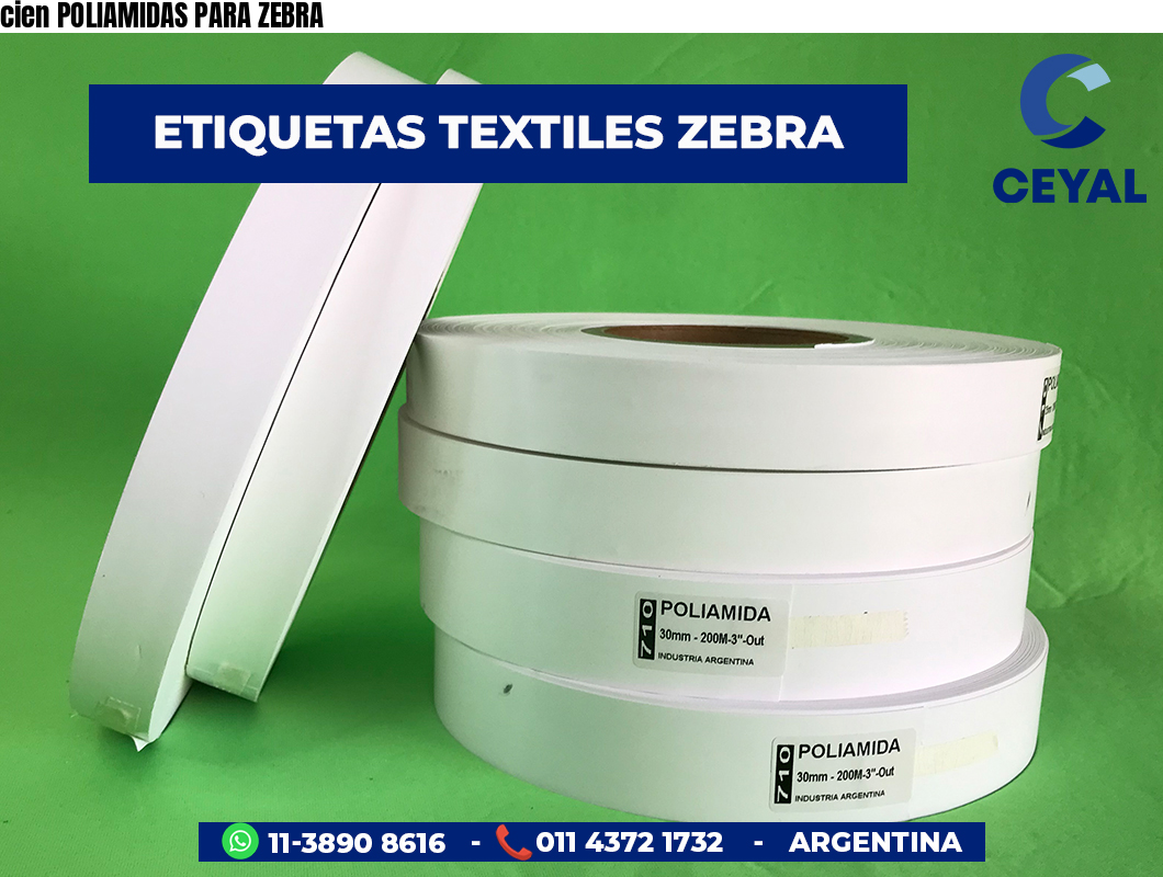 cien POLIAMIDAS PARA ZEBRA