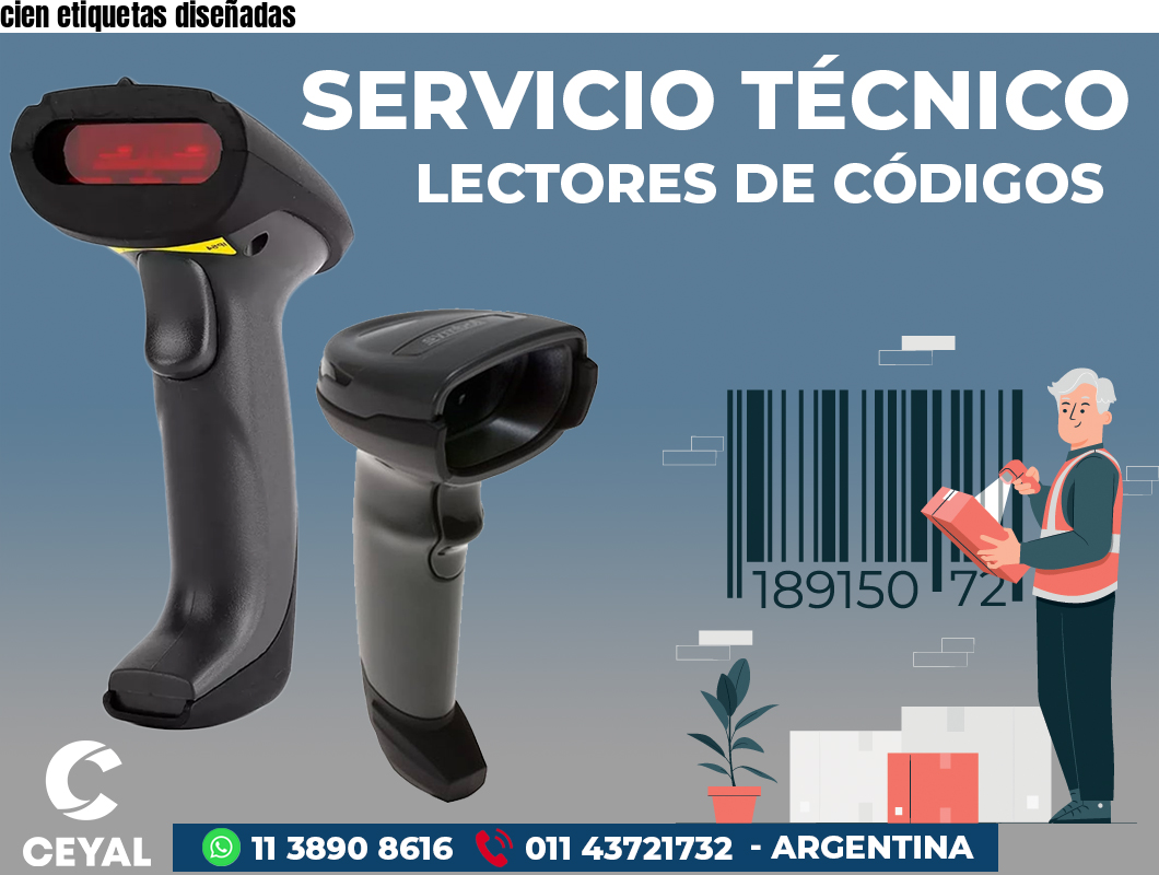 cien etiquetas diseñadas