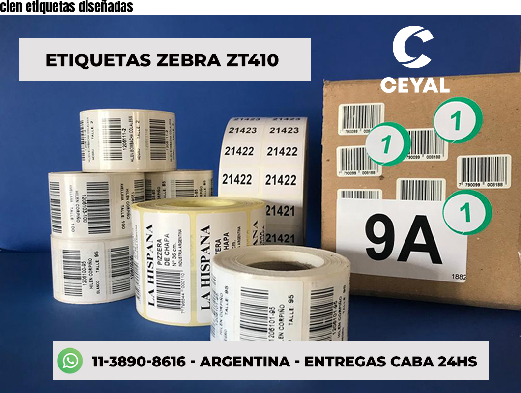 cien etiquetas diseñadas