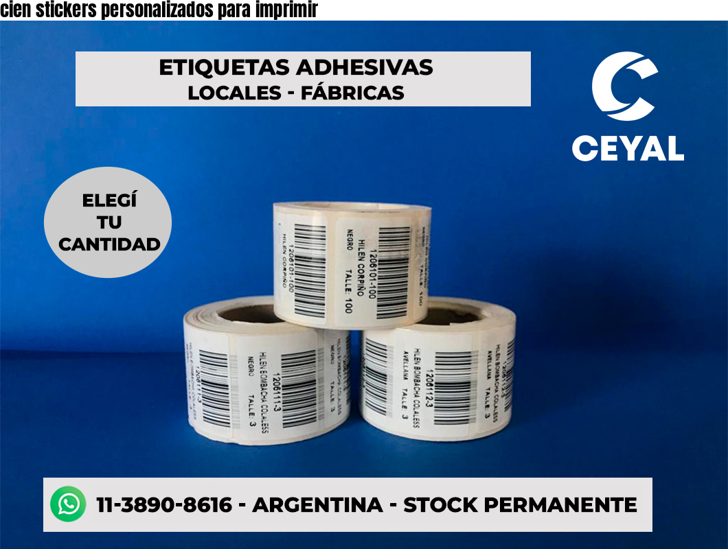 cien stickers personalizados para imprimir