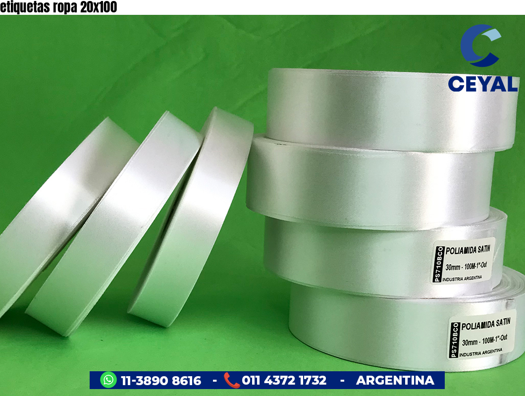 etiquetas ropa 20x100