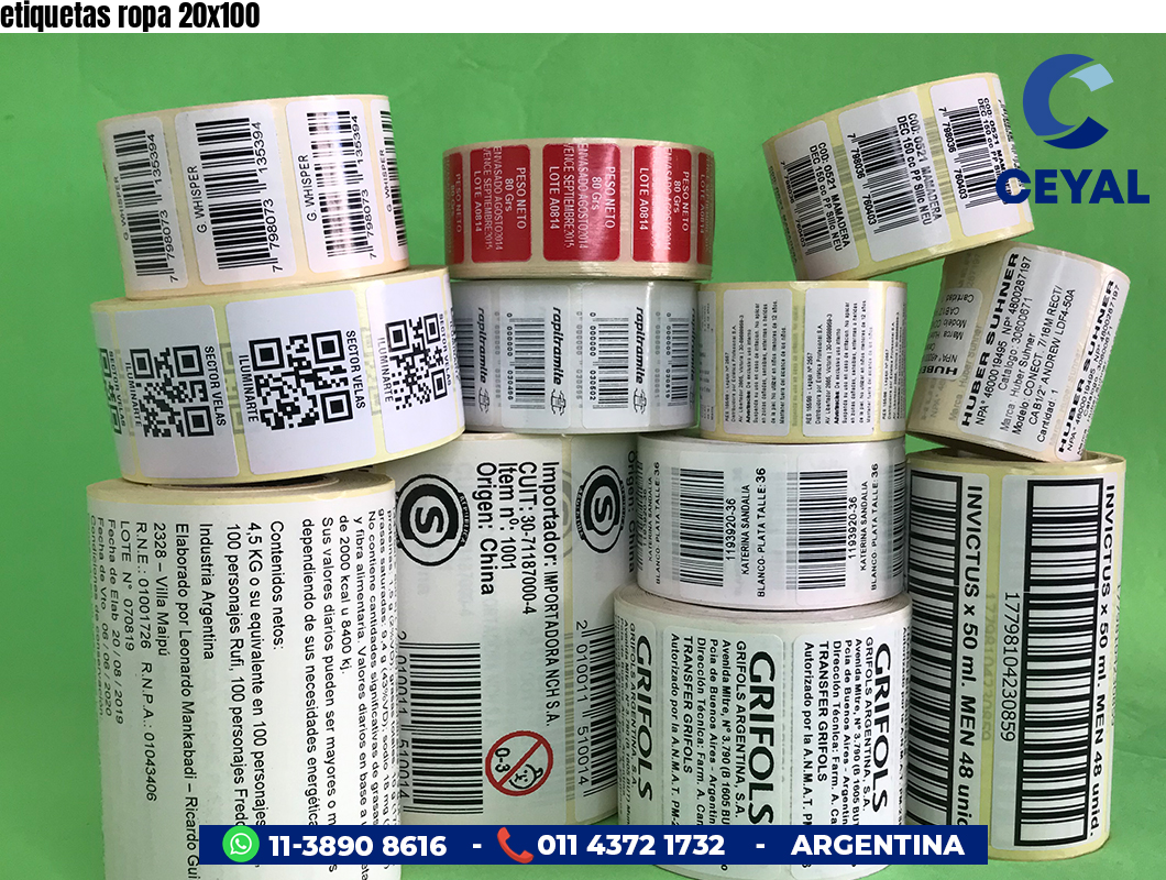 etiquetas ropa 20x100