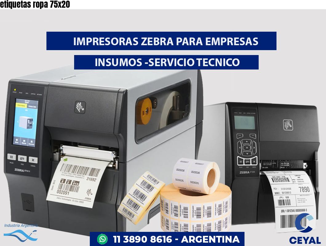 etiquetas ropa 75x20