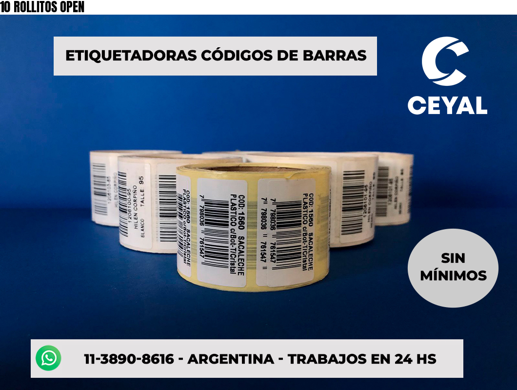10 ROLLITOS OPEN