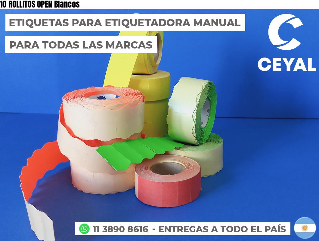 10 ROLLITOS OPEN Blancos