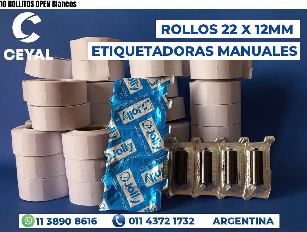 10 ROLLITOS OPEN Blancos