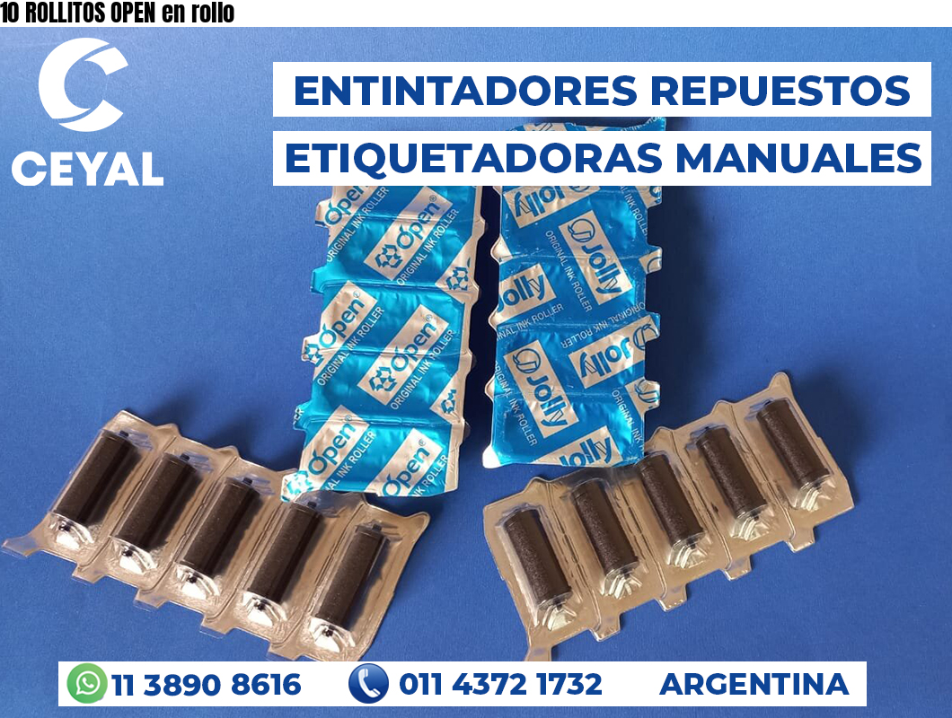 10 ROLLITOS OPEN en rollo