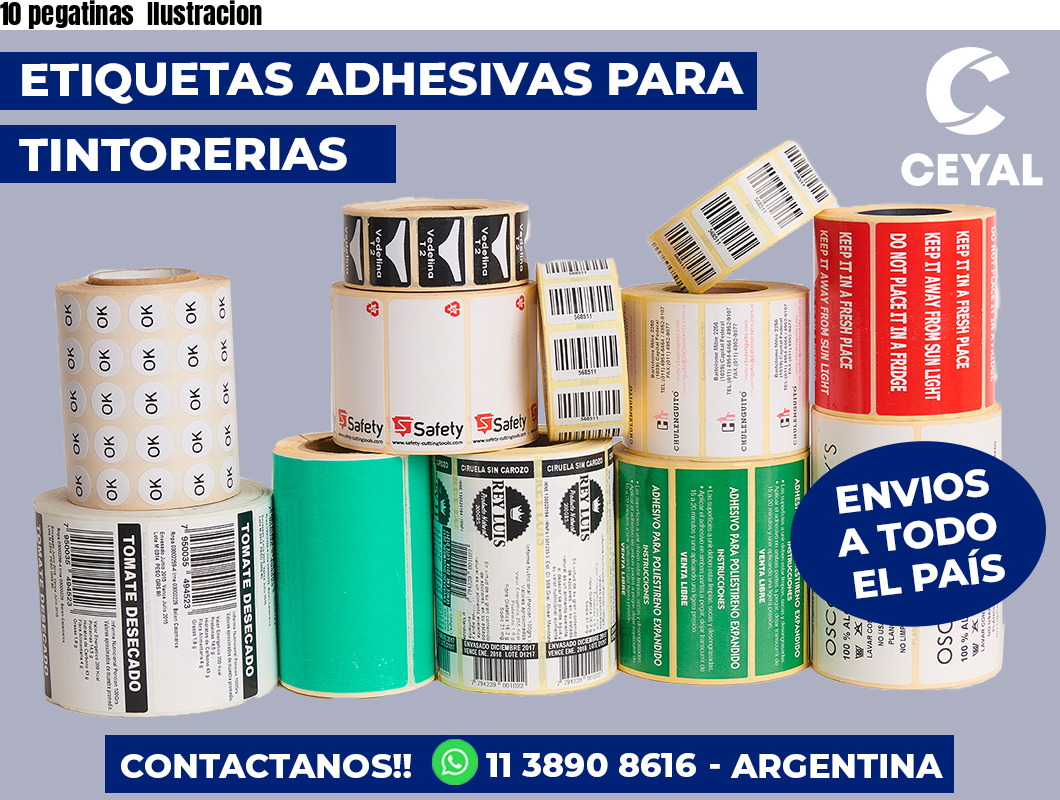 10 pegatinas Ilustracion