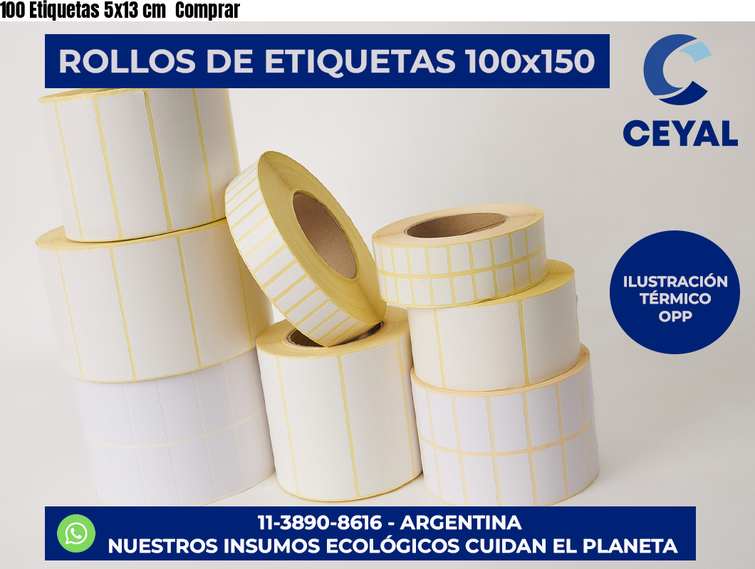 100 Etiquetas 5×13 cm  Comprar