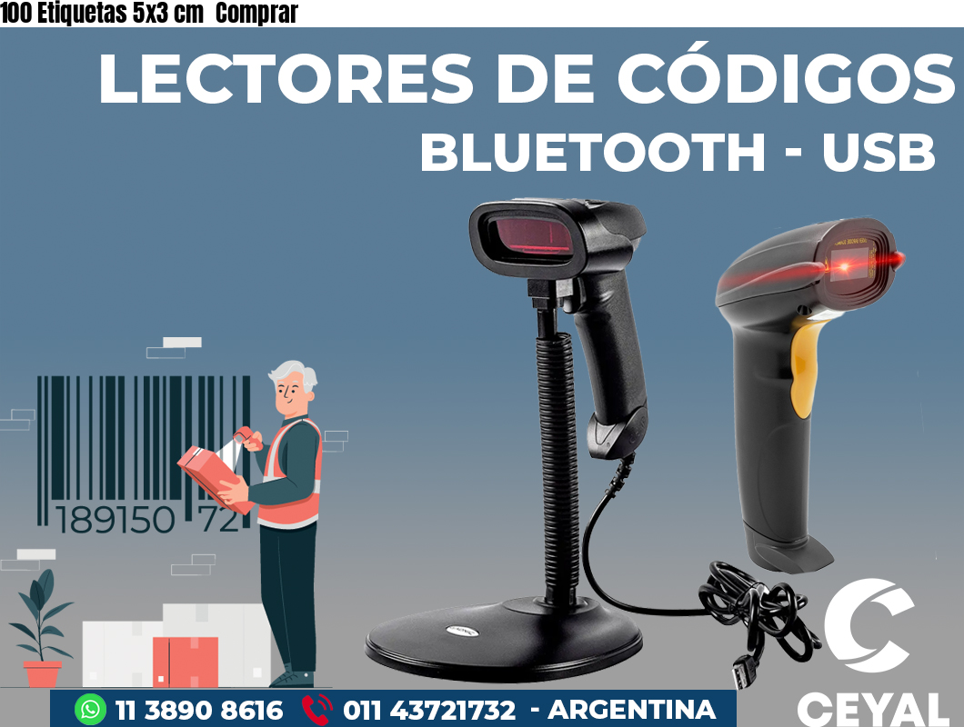 100 Etiquetas 5x3 cm  Comprar