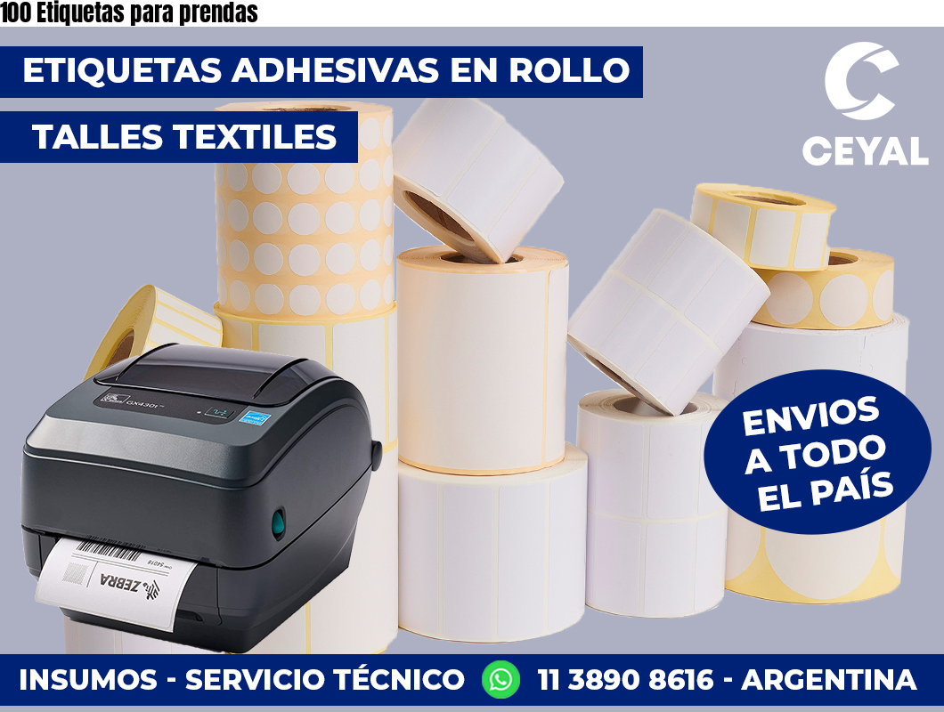 100 Etiquetas para prendas