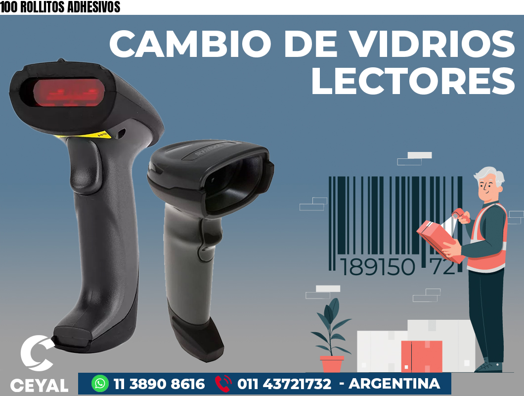 100 ROLLITOS ADHESIVOS