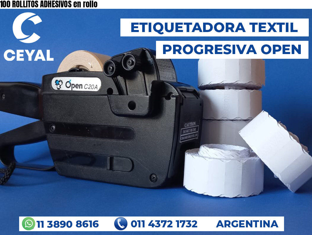 100 ROLLITOS ADHESIVOS en rollo