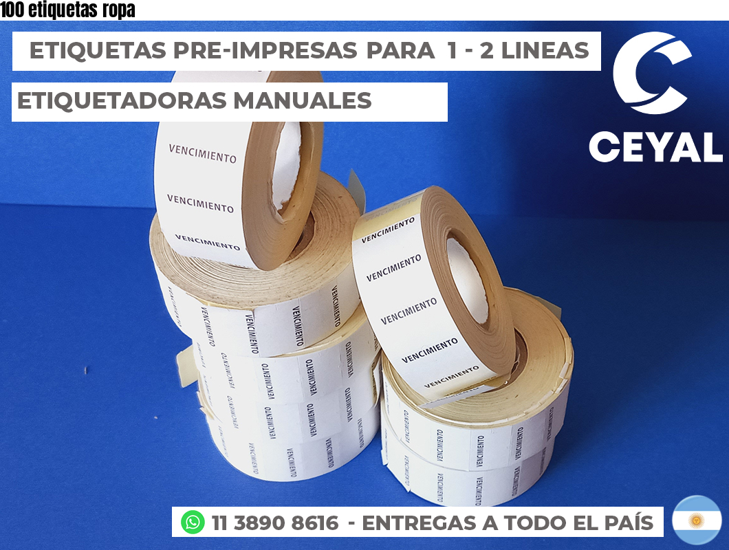 100 etiquetas ropa