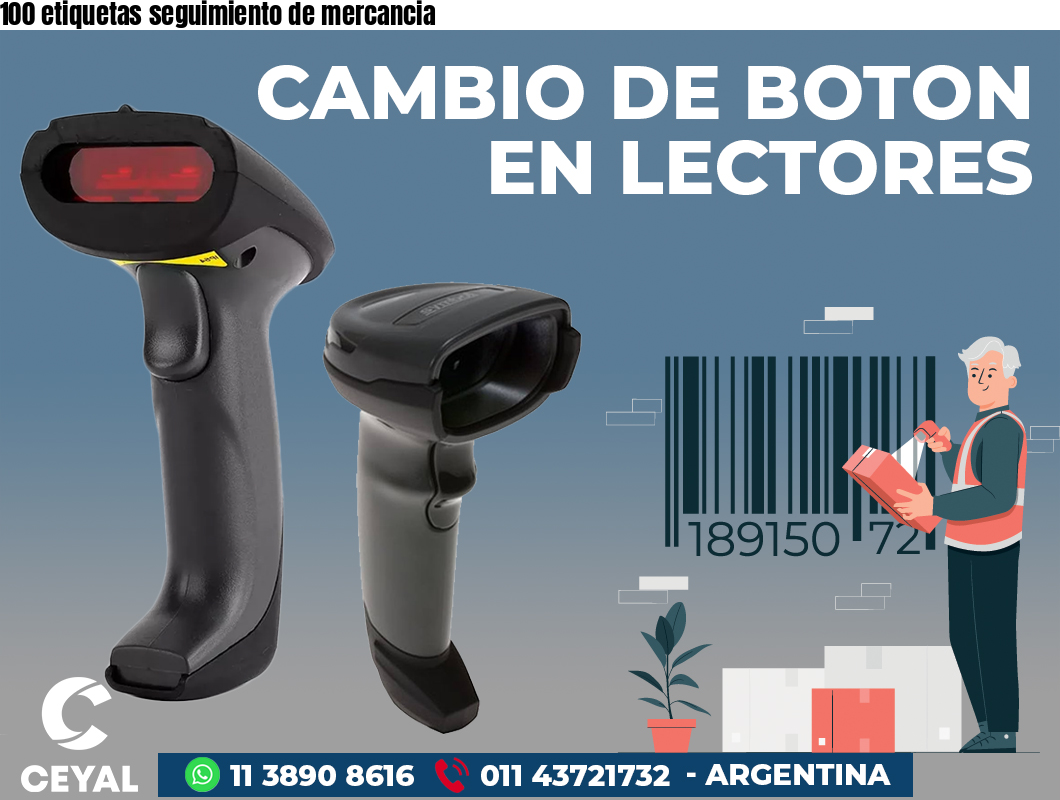 100 etiquetas seguimiento de mercancia