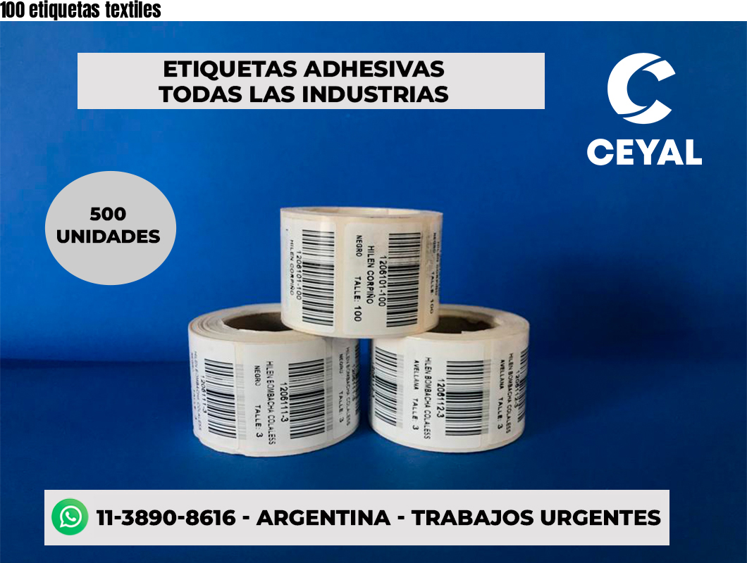 100 etiquetas textiles