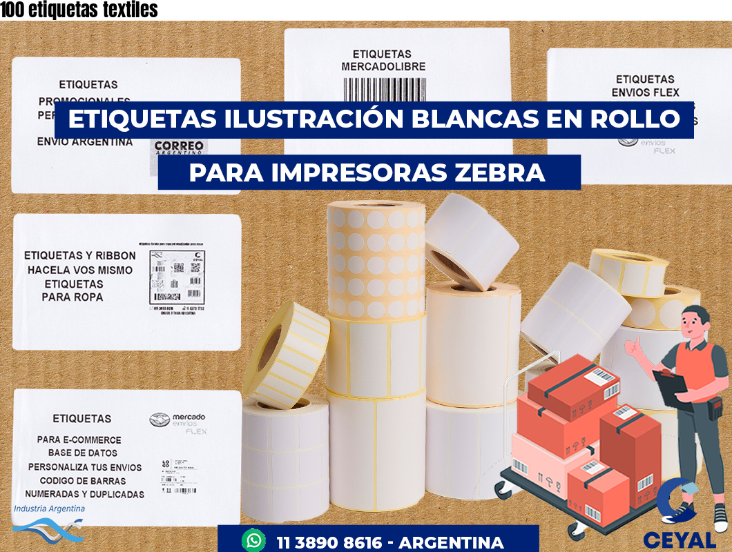 100 etiquetas textiles