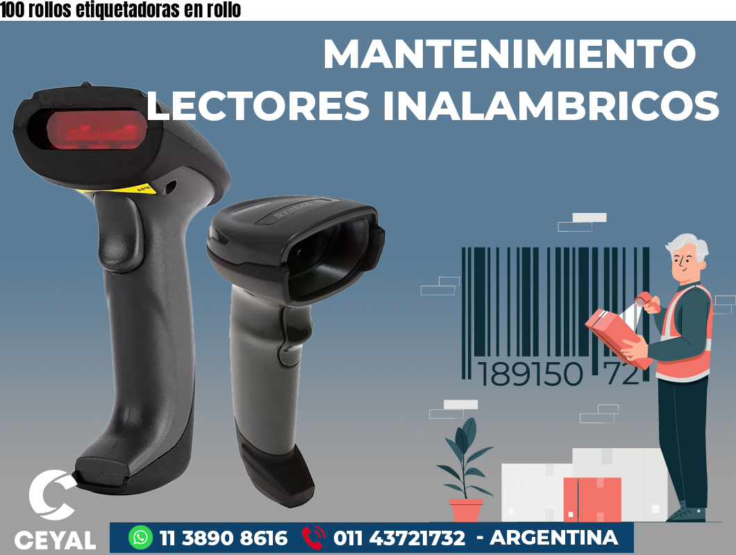 100 rollos etiquetadoras en rollo