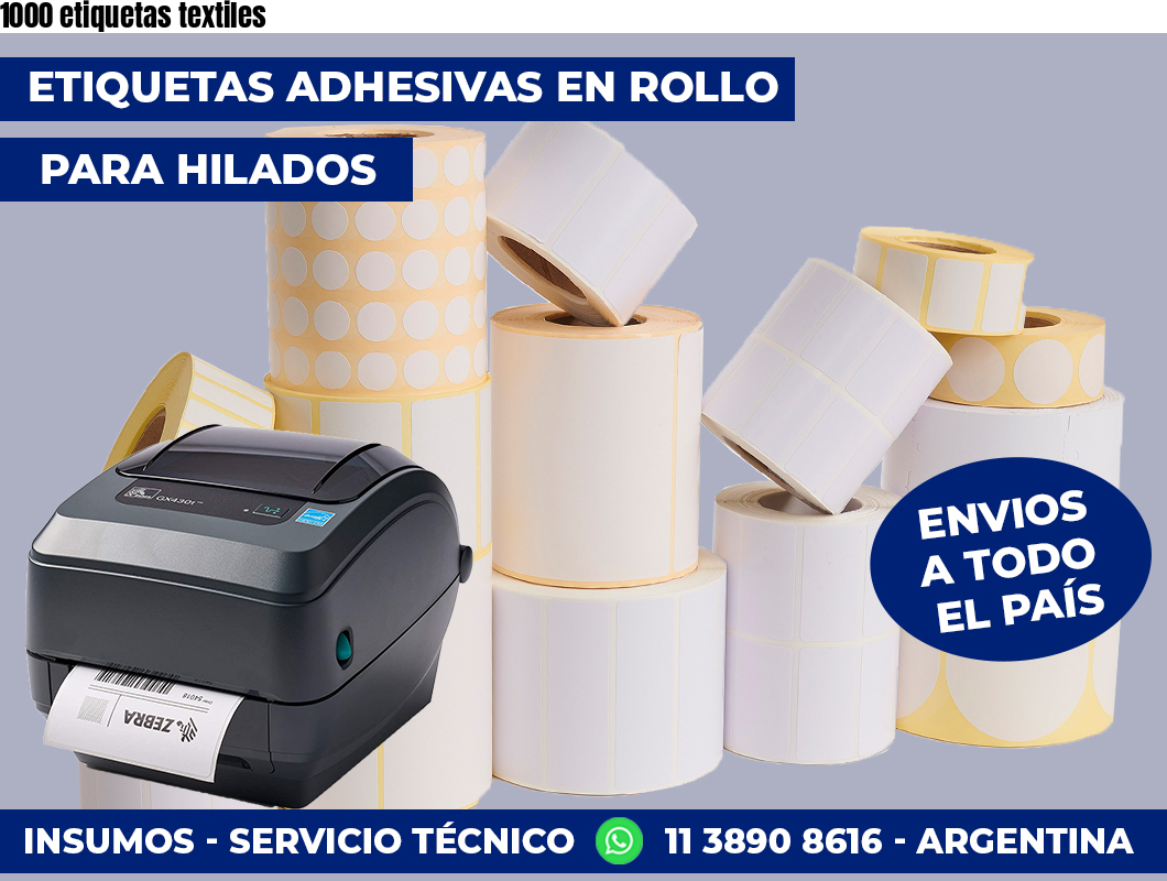 1000 etiquetas textiles