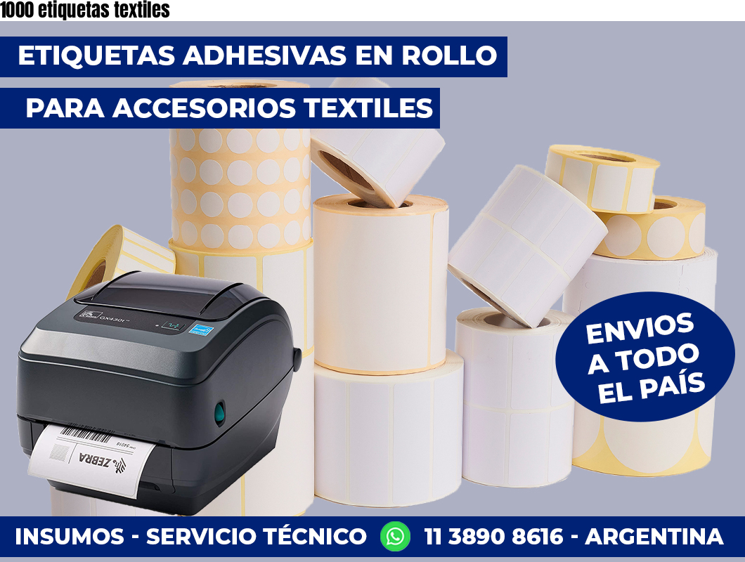 1000 etiquetas textiles