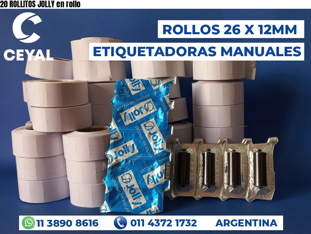 20 ROLLITOS JOLLY en rollo