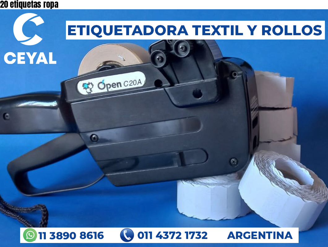 20 etiquetas ropa