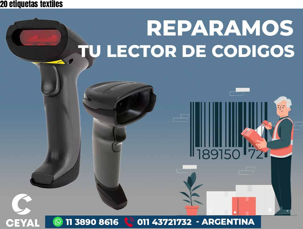 20 etiquetas textiles