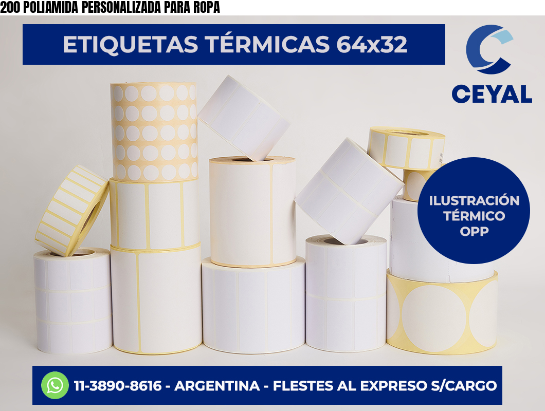 200 POLIAMIDA PERSONALIZADA PARA ROPA