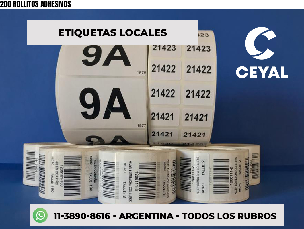 200 ROLLITOS ADHESIVOS