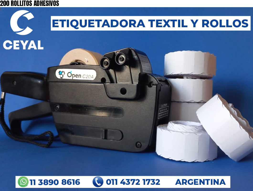 200 ROLLITOS ADHESIVOS