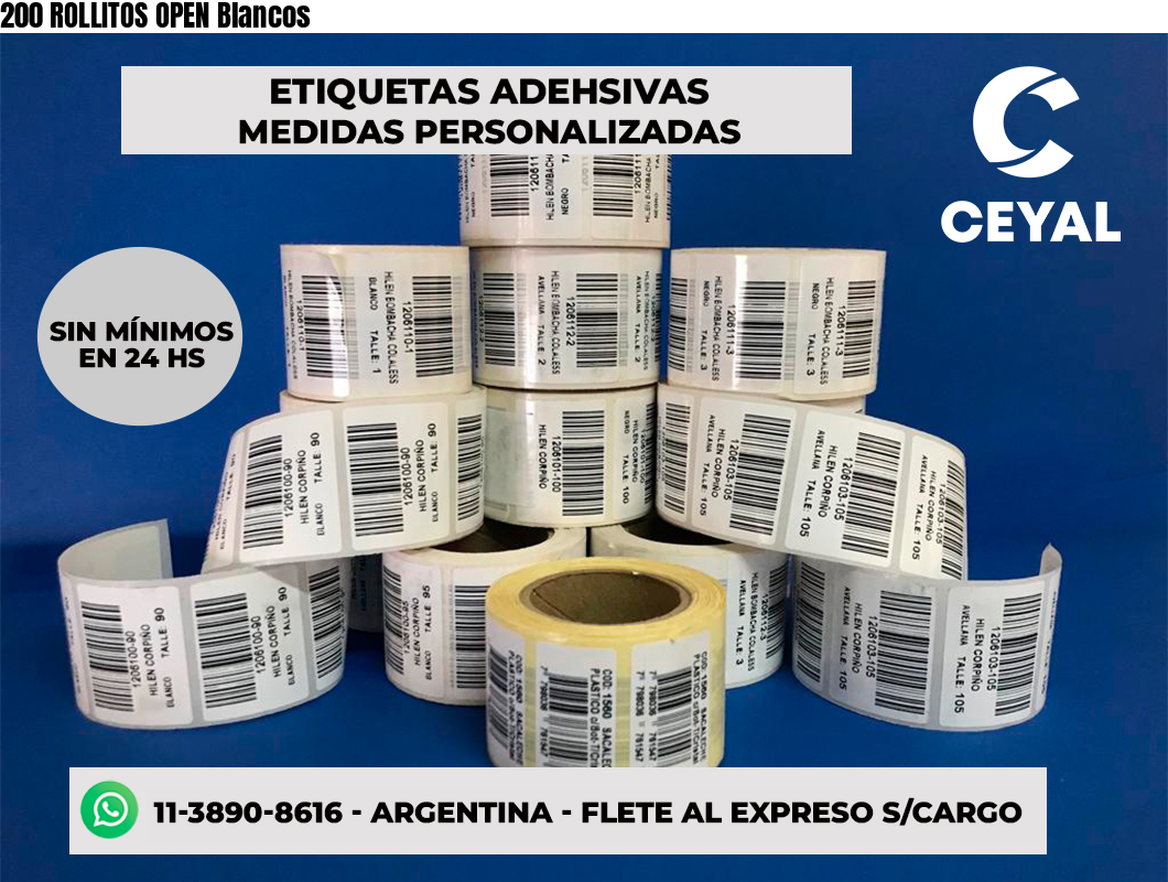 200 ROLLITOS OPEN Blancos