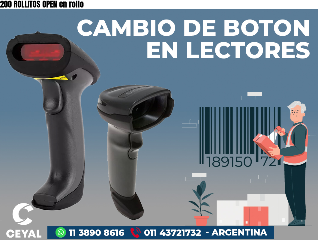200 ROLLITOS OPEN en rollo
