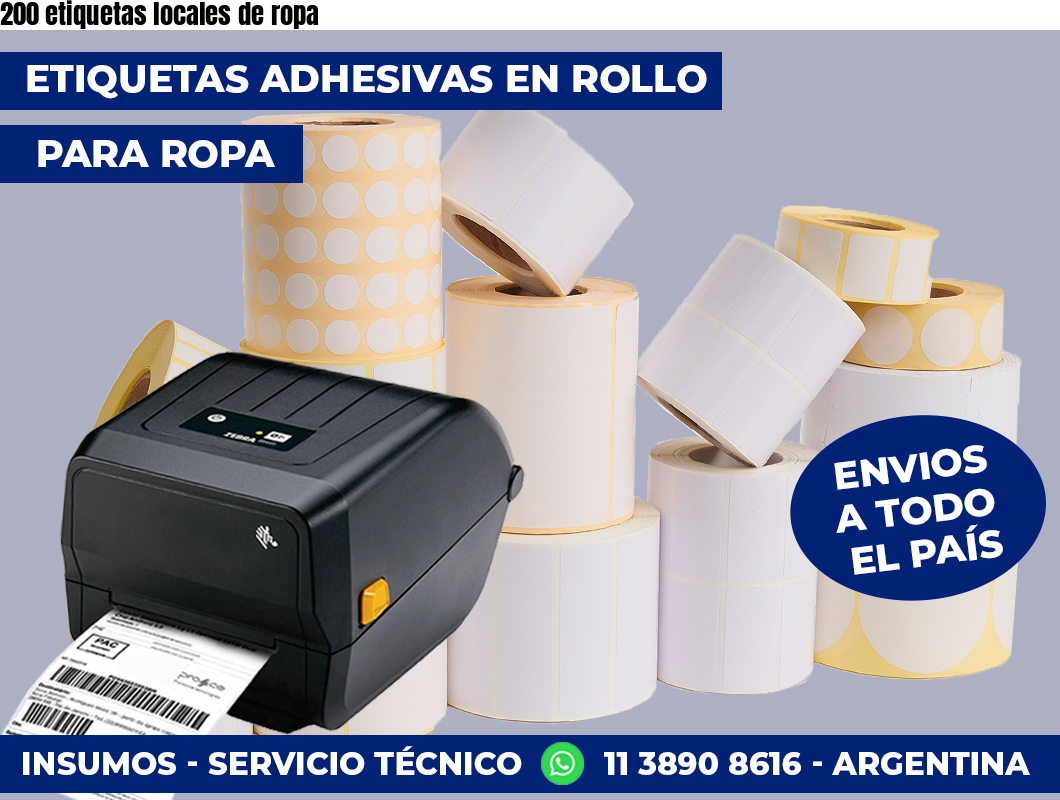 200 etiquetas locales de ropa