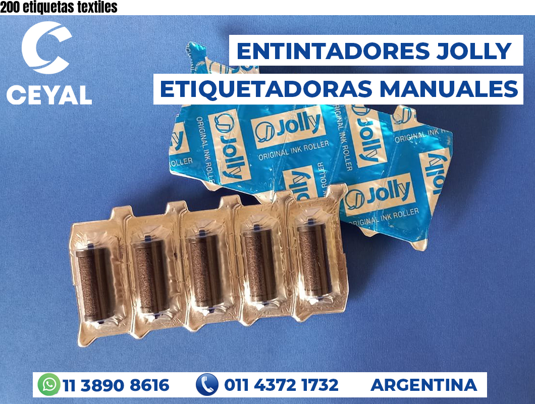 200 etiquetas textiles
