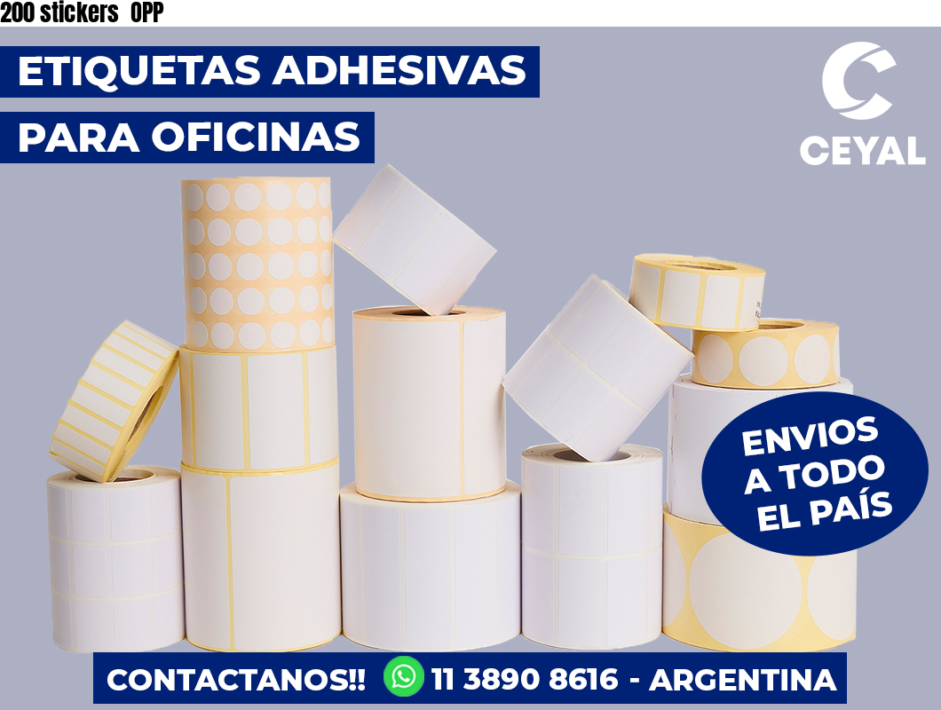 200 stickers OPP