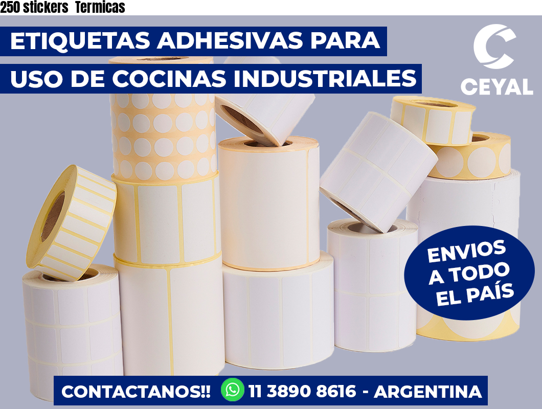 250 stickers  Termicas