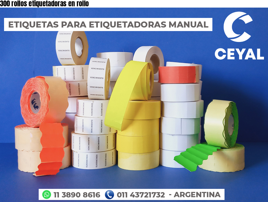 300 rollos etiquetadoras en rollo