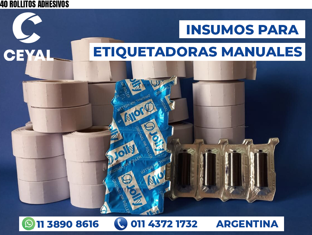 40 ROLLITOS ADHESIVOS