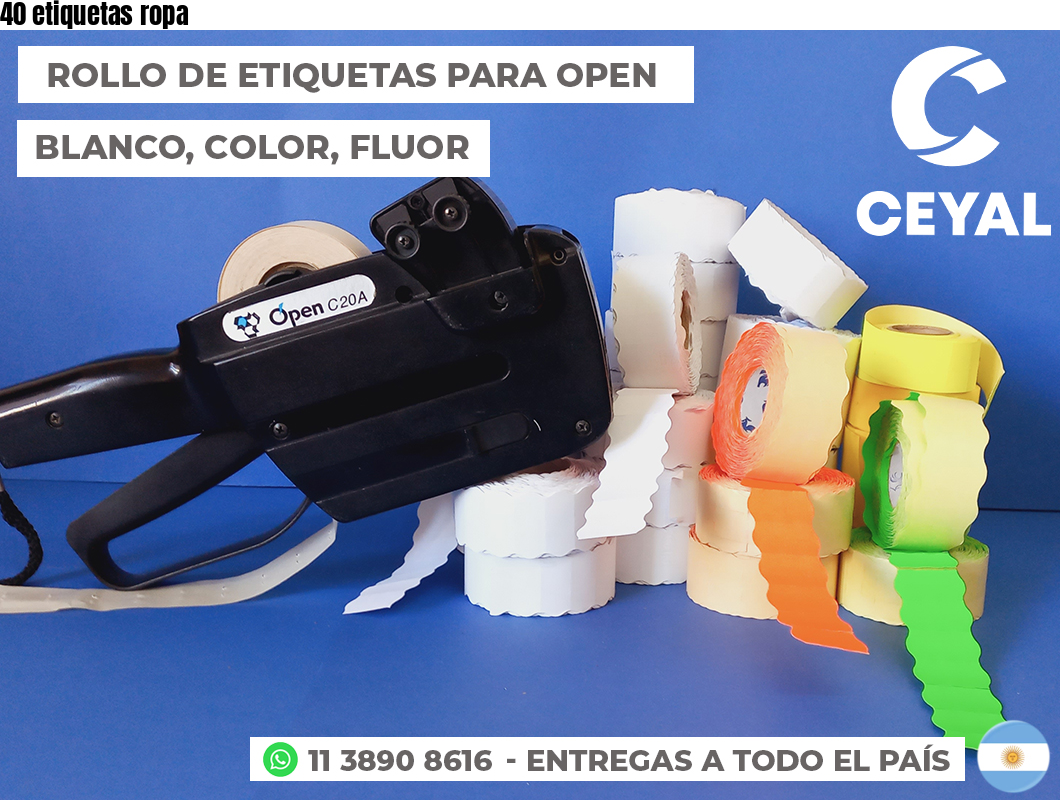 40 etiquetas ropa