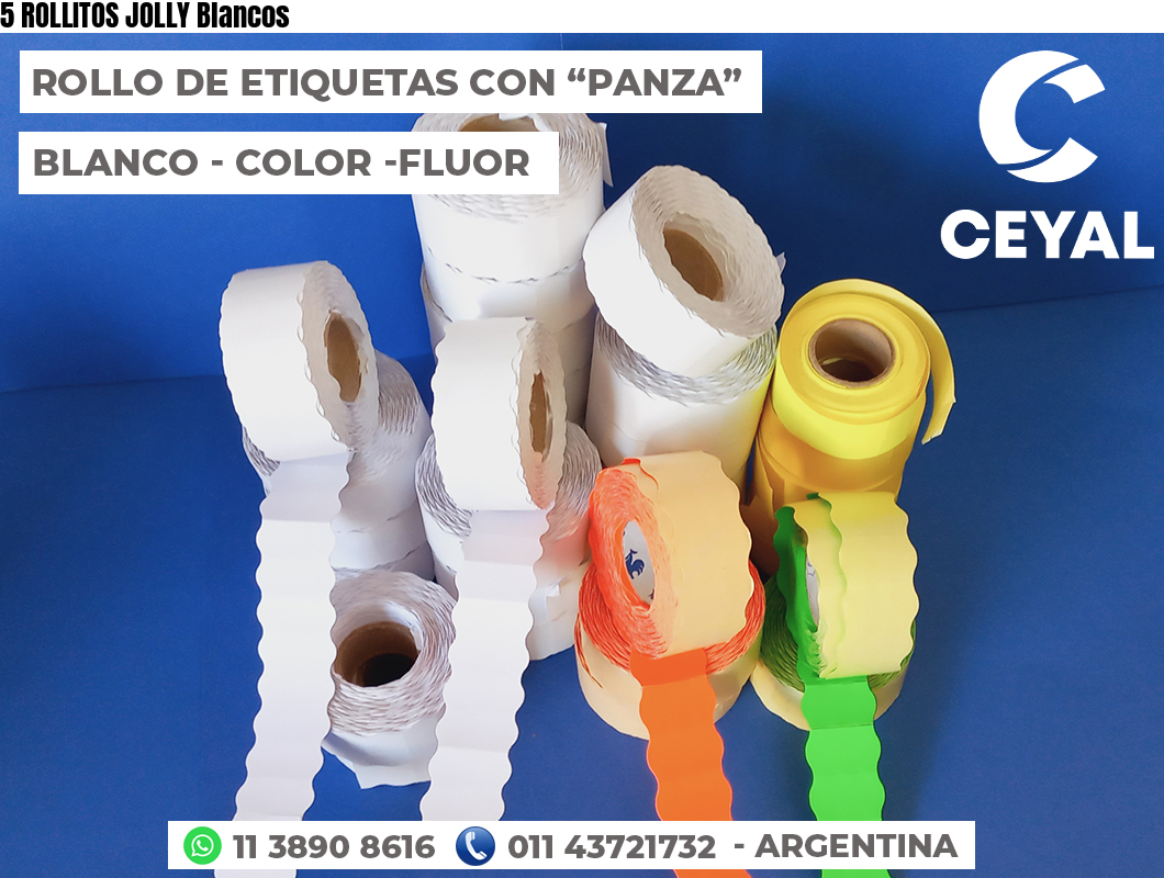 5 ROLLITOS JOLLY Blancos