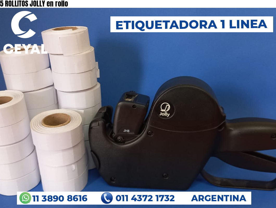 5 ROLLITOS JOLLY en rollo