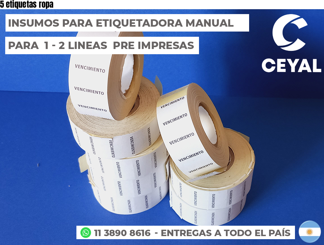 5 etiquetas ropa