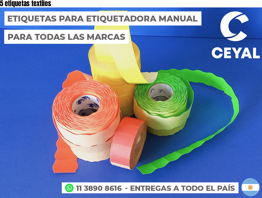 5 etiquetas textiles