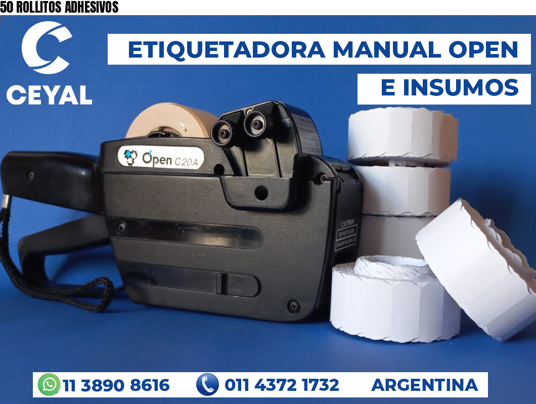 50 ROLLITOS ADHESIVOS
