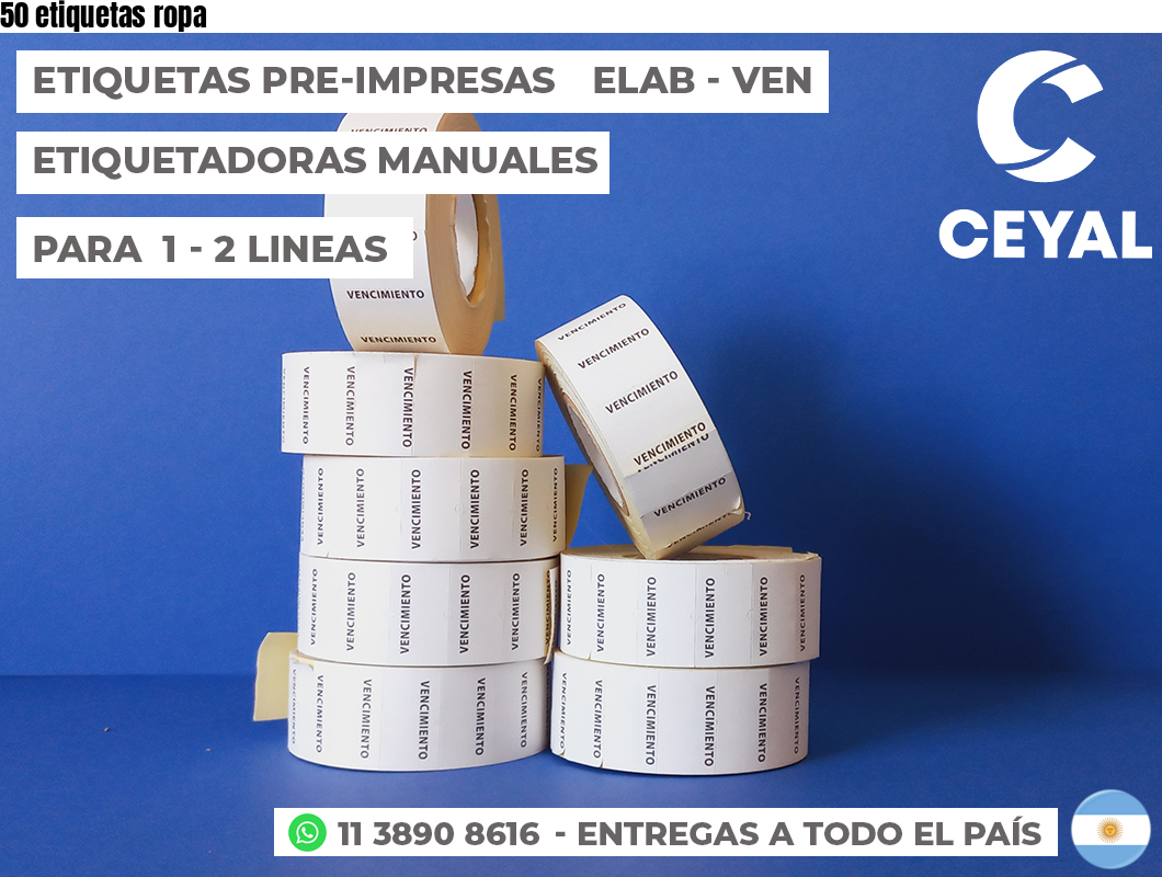 50 etiquetas ropa