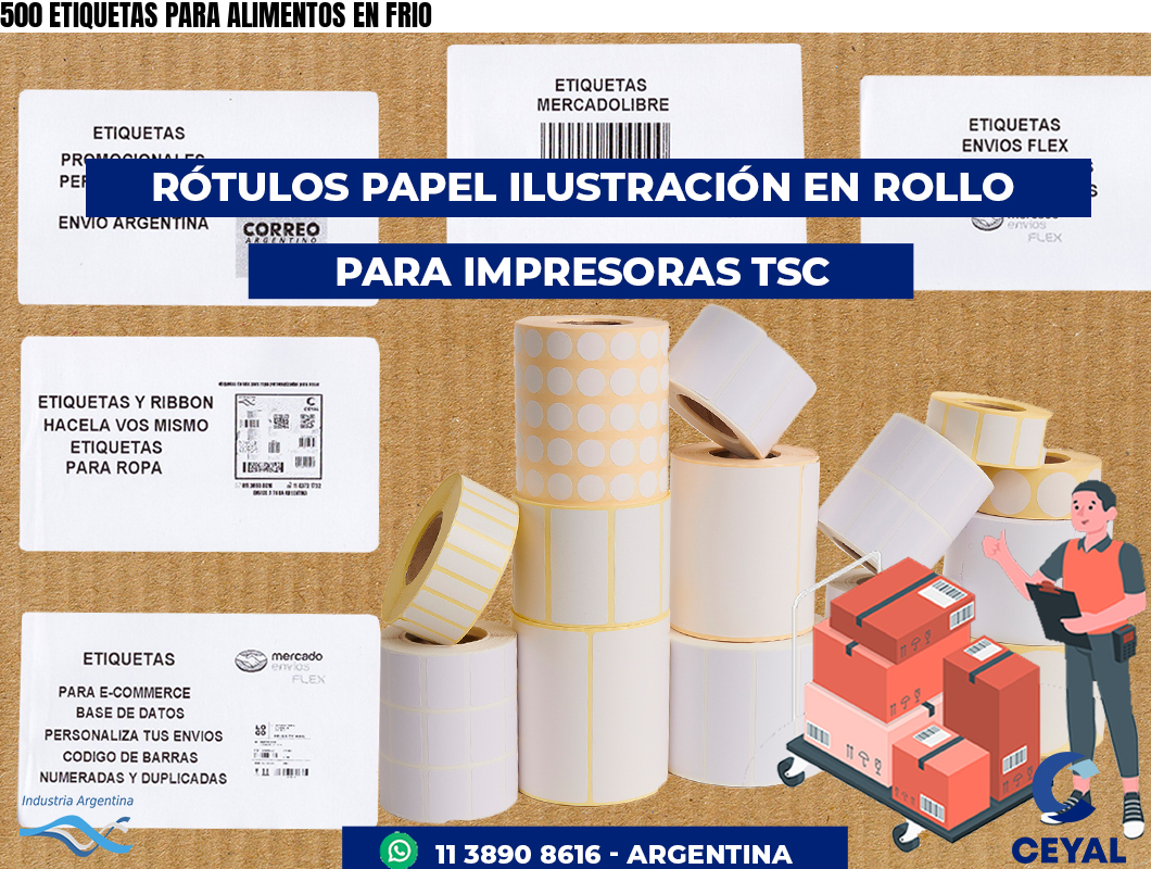 500 ETIQUETAS PARA ALIMENTOS EN FRIO