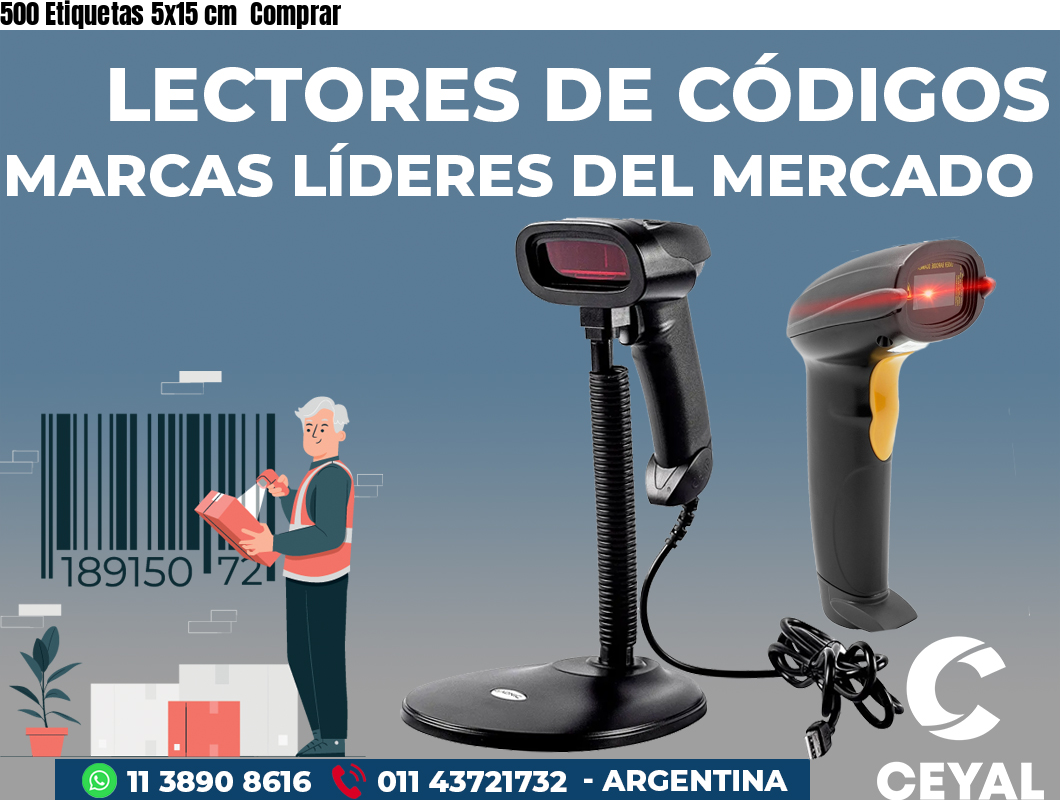 500 Etiquetas 5x15 cm  Comprar
