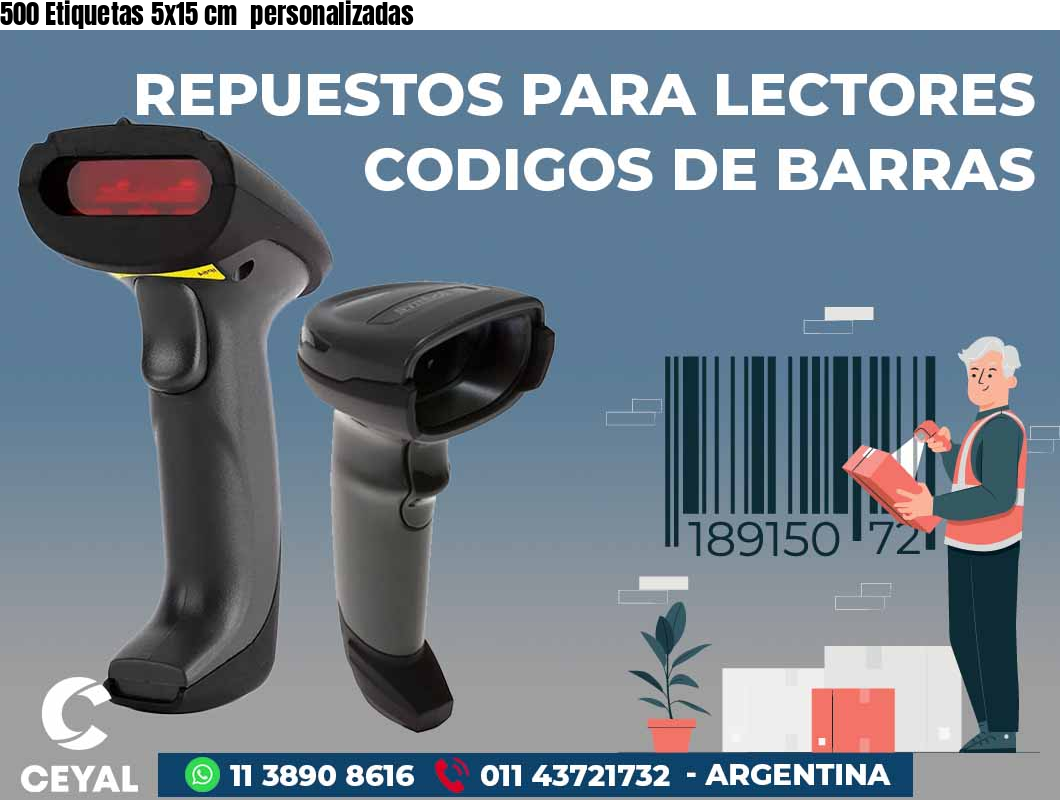 500 Etiquetas 5x15 cm  personalizadas